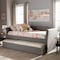 Baxton Studio Camino Modern Grey Upholstered Daybed with Guest Trundle Bed 131-7309 - alternate 7